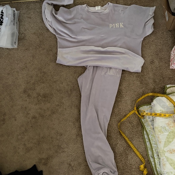 PINK Victoria's Secret Gray (purply) sweatsuit - Picture 3 of 6
